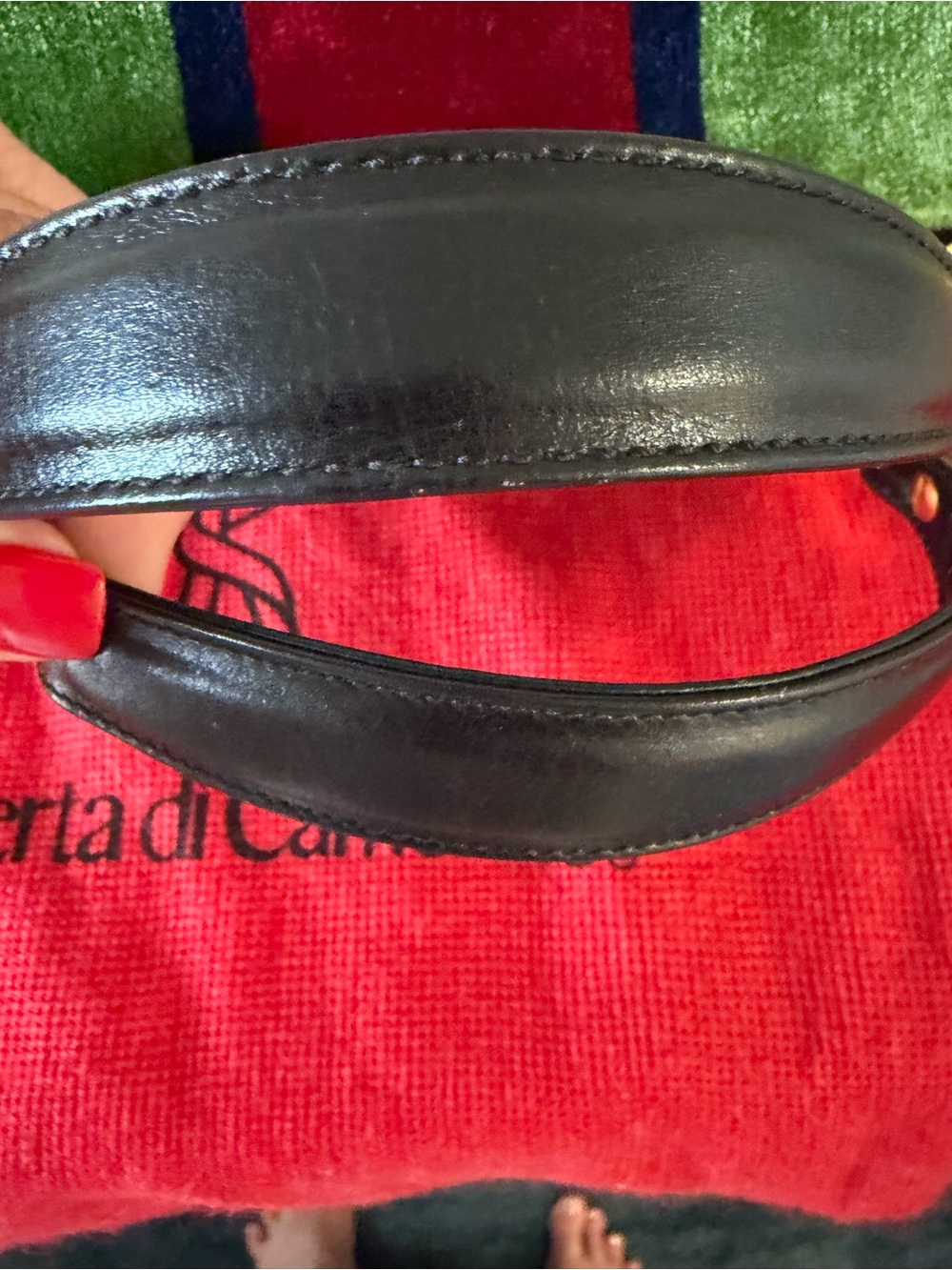 Roberta di Camerina Vintage Velvet & Leather Bag - Picture 10 of 13